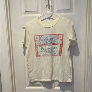 Budweiser Cream Short Sleeve Tee SZ medium